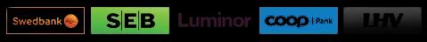 Accepted payment methods: Swedbank, SEB, Luminor, Coop Pank, LHV