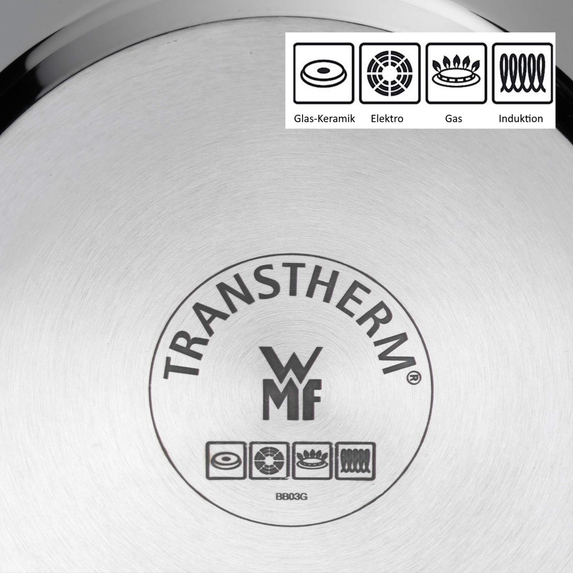 WMF Macao Woki Komplekt Induktsioon 2-osaline, 36 cm wokpann klaaskaanega, poleeritud Cromargan roostevaba teras, katmata – pilt 7