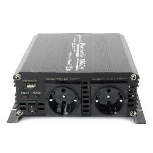 Solartronics pingemuundur NM1000 12V 1000W MUST - 2000W tipvõimsus - Muundur 12V-230V - Ühildub plii- ja AGM-akudega - Schuko & USB ühendus