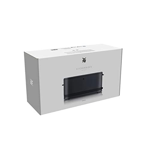 WMF Küchenminis kitsas 2-viiluline röster koos kuklisoojendajaga, XXL, bagelifunktsioon, 7 pruunistusastet, 900W, roostevaba teras, must – pilt 13