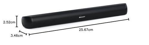 SHARP HTSB107 2.0 heliriba 90W (USB, Bluetooth, HDMI, Optiline, AUX-In 3,5 mm, Laius: 65 cm), must – pilt 9