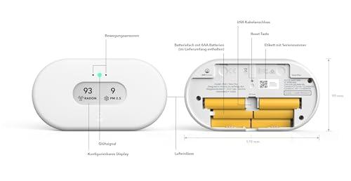 Airthings 2960 View Plus – nutikas radoni ja õhukvaliteedi mõõteseade (peenosakesed, radon, CO2, VOC, õhuniiskus, temperatuur) – pilt 11