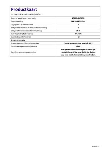 STIEBEL ELTRON Elektrooniline Kiirboiler DEL 18/21/24 Plus, täpne soovitud temperatuur, LCD-ekraan, ECO-režiim, 236739 – pilt 9