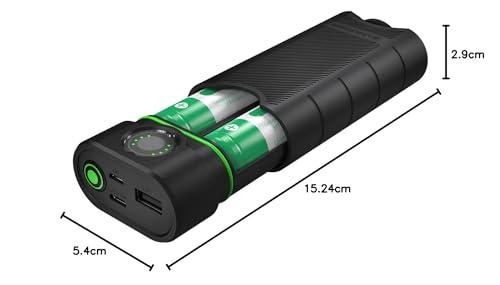 Ledlenser Flex10 Outdoor USB-C toitepank laadija, 2 eemaldatavat liitiumakut tüüp 21700, kiire laadimine, vastupidav korpus, IP65 kaitse tolmu, vee ja lühise eest, laadimis- ja mahtuvuse näidik – pilt 11