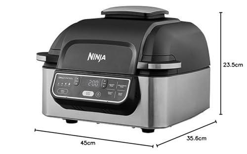 Ninja Foodi Grill & Airfryer, 5,7L kuumaõhufritüür, Air Fryer, nõudepesumasinas pestavad osad, 5-in-1, Must/Hõbedane AG301EU – pilt 8