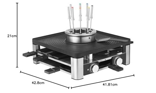 WMF Lumero 3in1 Gurmeejaam 8-le inimesele – Raclette ja Fondue Kombi, elektriline, temperatuuriregulatsioon, valgustus, 1800 W, roostevaba teras – pilt 13