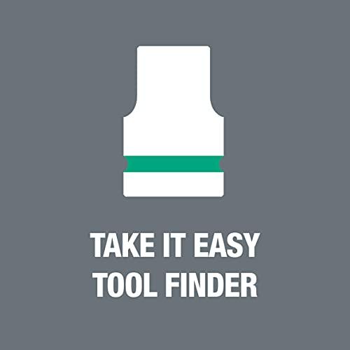 Wera 05004281001 8009 Zyklop Pocket Set 2, narrede komplekt, 17-osaline, must-roheline – pilt 17