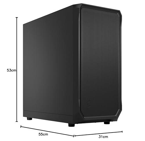 Fractal Design Focus 2 Must Solid – Võrgustatud Esipaneel – Kaks 140 mm Aspect Ventilaatorit – ATX Mängurikorpus – pilt 13