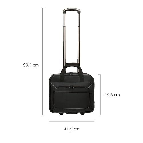 Amazon Basics – Sülearvuti-troll, kiiresti veerevate rataste ja kergesti ligipääsetava esitaskuga – sobib kuni 15,6-tollistele (39,6 cm) sülearvutitele, must – pilt 11