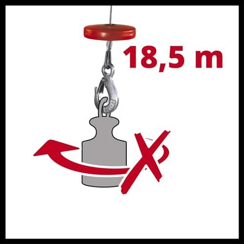 Einhell trossitõstuk TC-EH 600 (1050 W, kandevõime ilma plokita 300 kg 18 m/koos plokiga 600 kg 9 m, 18 m terastross (Ø 4,5 mm), turvaklambriga koormakonks) – pilt 8