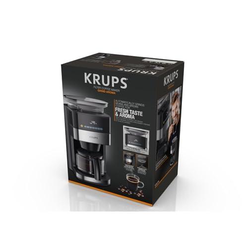 Krups KM8328 Grind Aroma kohvimasin integreeritud veski ja 24-tunnise taimeriga | 180 g oamahuti | 1,25 L mahutavus kuni 15 tassile | Automaatne väljalülitus | 3 jahvatusastet | Must – pilt 8