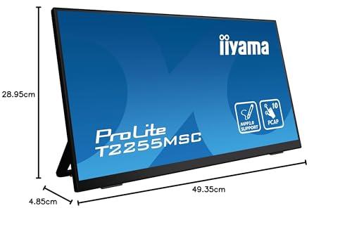 iiyama Prolite T2255MSC-B1 21,5″ IPS LED Monitor Full-HD 10-Punkt Multitouch kapatsitiivne HDMI DP USB3.0 MPP2.0 must – pilt 9