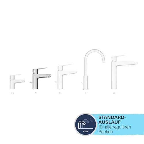 GROHE Start – säästlik vannitoasegisti (külmtüübi keskpositsiooniga energiakokkuhoiuks, 17 cm kõrge, veesäästlik, Push-Open äravoolusüsteem), matt must, 235512432 – pilt 11