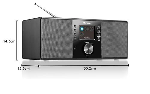 Karcher DAB 5000+ Digitaalraadio (DAB+ / FM-RDS, Bluetooth, AUX-IN, äratuskell kahe äratusega) Must – lisavaade
