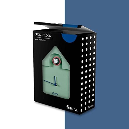 FISURA – Kuku Kell. Seinakell. Originaalne Kingitus. 3 AA Patareid Ei Ole Kaasas. Mõõdud: 21,5 x 8 x 41,5 cm. ABS-Plastik. (Mündiroheline) – pilt 7