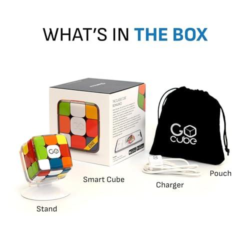 GoCube Full-Pack – nutikas Bluetooth-ühendusega elektrooniline kiirkuubik – auhinnatud 3×3 magnetiline nuputamiskuubik koos interaktiivse rakendusega – lisavaade