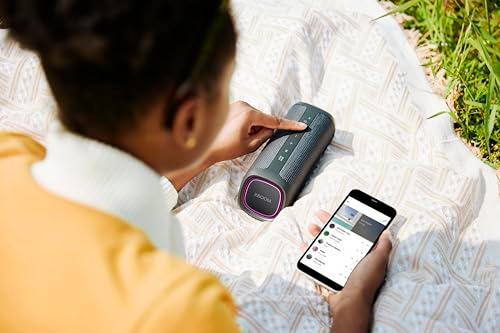LG XBOOM Go DXG7, kaasaskantav Bluetooth-kõlar (40 W, Google Assistant, Siri, valgustus), must – pakend ja tarvikud