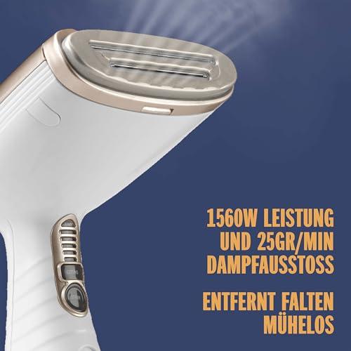 Conair Turbo ExtremeSteam aurusti 5 seadistusega | Auruvoog 25 g/min | Kiire kuumenemine | 3 otsikut erinevatele kangastele + viigiklots | valge/beež – pilt 12
