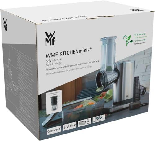 WMF Küchenminis Salat to go – Elektriline Köögiviljalõikur (150 W, salatikombain, elektriline köögiviljahakkur, 5 lõikeosa, sh salatikarp) – pilt 11