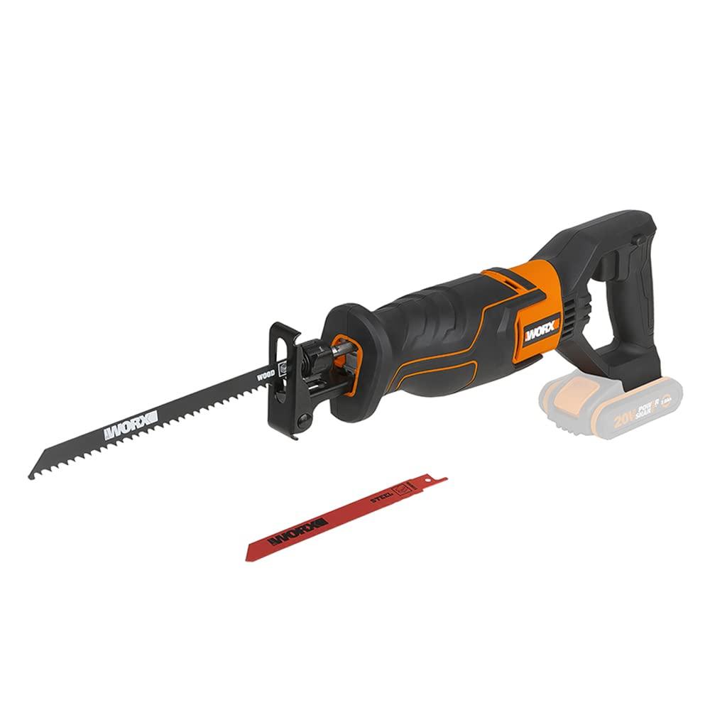 WORX WX500.9 akuga tikksaag 20V – võimas ja ergonoomiline saag, muudetava kiirusega (sisaldab puidu- ja metalli lõikeketast, ilma aku ja laadijata)