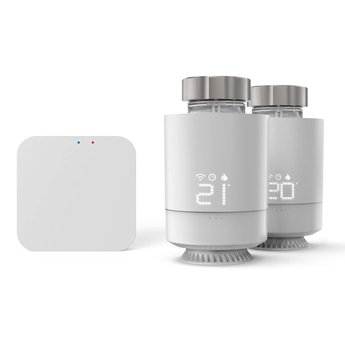 Hama nutikas radiaatoritermostaat, stardikomplekt 2 tk koos jaoturiga (WiFi küttesüsteemi juhtimine, nutikas kodu kütte regulaator, sobib kõigile ventiilidele, programmeeritav termostaat, kütte juhtimine mobiiliäpiga ja energiasääst)