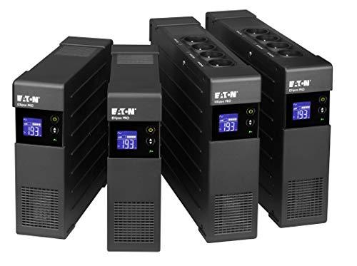 Eaton USV Ellipse PRO 1600 DIN – Line-Interactive UPS – ELP1600DIN – 1600VA (8 IEC väljundit) – Pinge stabiliseerimine (AVR) – UPS koos ekraaniga ja USB-liidesega (kaasas USB-kaabel) – detailne vaade