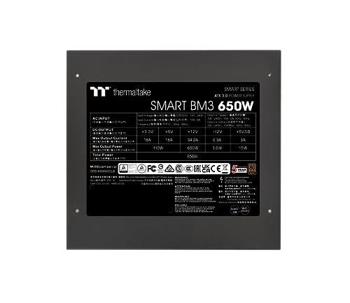 Thermaltake Smart BM3 650W toiteplokk, poolmodulaarne, 80Plus Bronze, PCIe Gen 5 – lisavaade