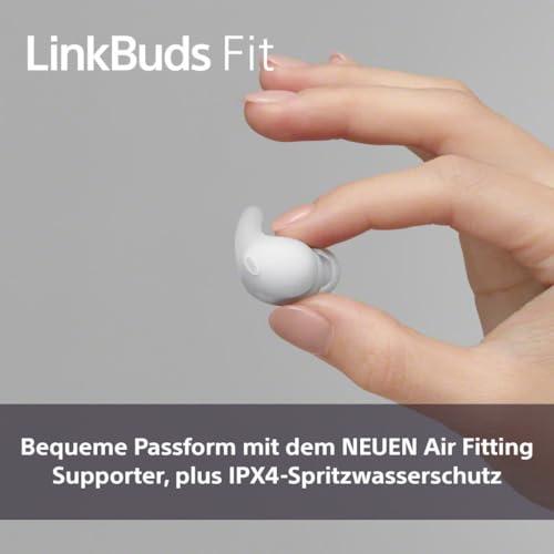 Sony LinkBuds Fit – Tõeliselt juhtmevabad mürasummutavad Bluetooth-kõrvaklapid – Mugav kogu päeva, IPX4, ümbritseva heli režiim, 21h aku kestvus, multipoint-ühendus, iOS & Android – Must – kasutusnäide
