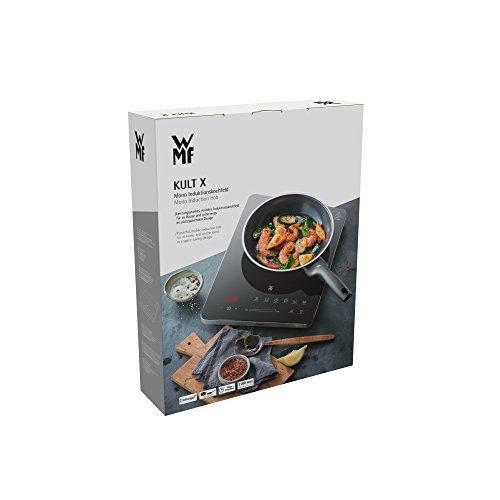 WMF Kult X mobiilne induktsioonpliit, kuni 28 cm, 1 keeduväli, 8 astet, poti tuvastus, puutetundlik ekraan, klaaskeraamika, taimer, 2100 W – pilt 8