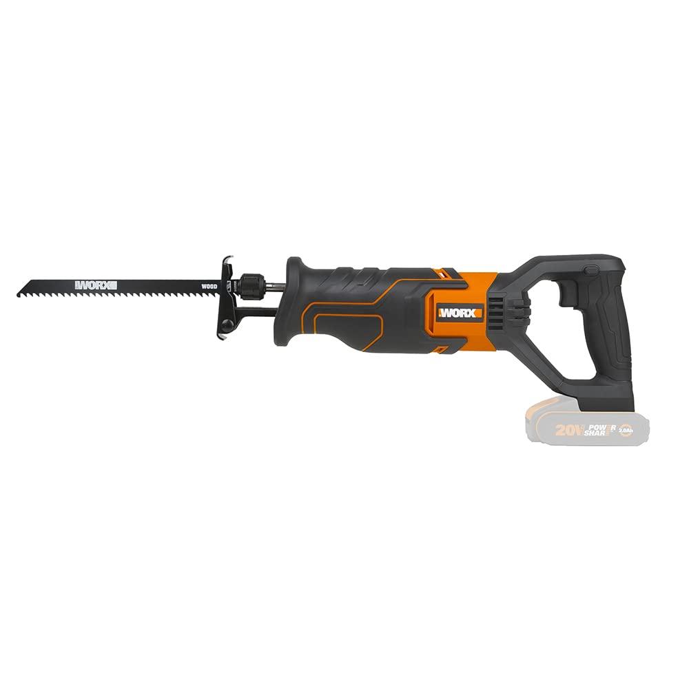WORX WX500.9 akuga tikksaag 20V – võimas ja ergonoomiline saag, muudetava kiirusega (sisaldab puidu- ja metalli lõikeketast, ilma aku ja laadijata) – detailne vaade