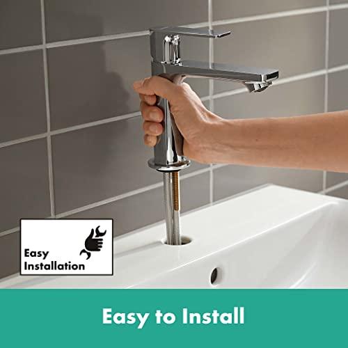 hansgrohe Rebris E – valamu segisti tõmbevardaga, kraanikausi segisti, voolukõrgus 109 mm, veesäästlik (EcoSmart), kroom, 72557000 – pilt 7