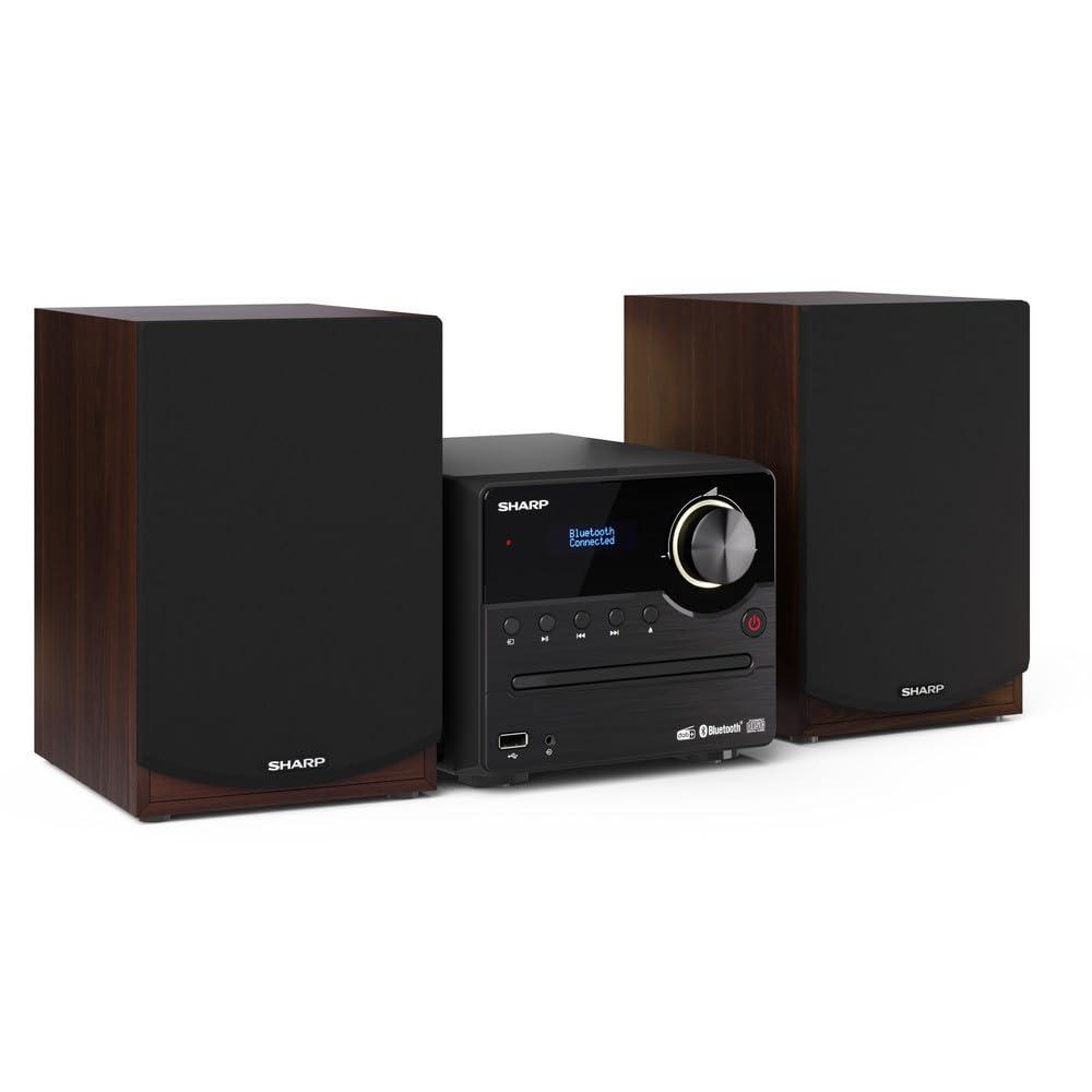 SHARP XL-B517D(BR) Mikro-helisüsteem 45W (digitaalraadio DAB, DAB+ ja FM/UKW, Bluetooth, USB, CD, MP3), pruun