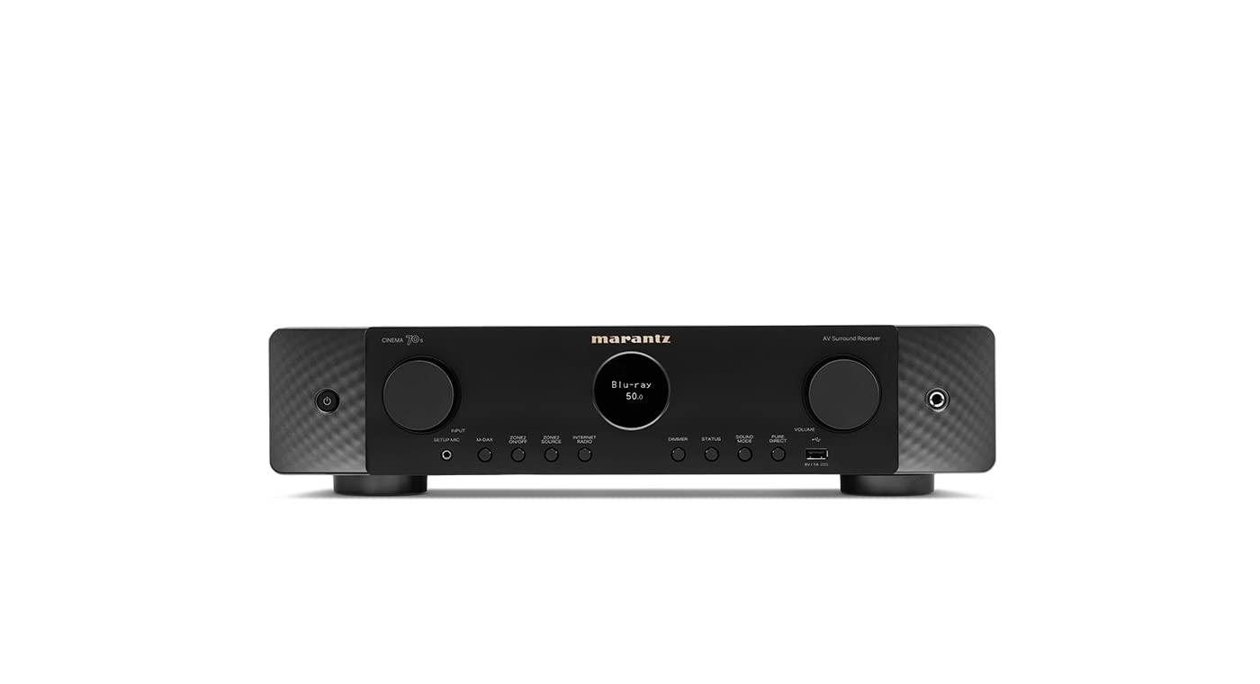 Marantz Cinema 70s 7.2-Kanaline AV-vastuvõtja, HiFi-võimendi, Alexa toega, 6 HDMI-sisendit ja 1 väljund, 8K-video, Bluetooth, WiFi, muusika voogedastus, Dolby Atmos, AirPlay 2, HEOS Multiroom, must