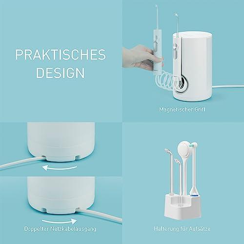 Panasonic EW1614AW503-PACK pere-massaaž, suuhooldus, ultraheli veejuga, laste režiim, 10 rõhuseadet, IPX7, ortodontiline disain, 5 otsikut, võrgutoitega, valge – pilt 10