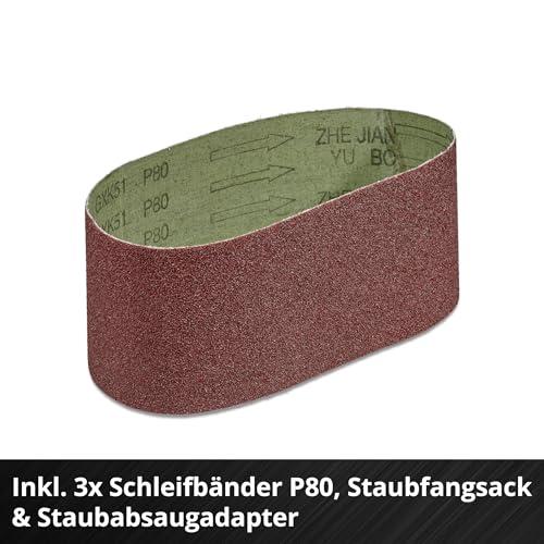Einhell Professional aku-lintlihvija TP-BS 18/457 Li BL-Solo Power X-Change (18 V, Li-Ion, harjadeta mootor, 3x P80 lihvlint 457×75 mm, ilma aku ja laadijata), punane – pilt 9