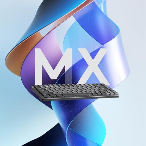 Logitech MX Mechanical Mini juhtmevaba mehaaniline klaviatuur taustvalgustusega, lineaarsed klahvid, Bluetooth, USB-C, macOS, Windows, Linux, Android, metall, Saksa QWERTZ paigutus – Grafiit – pilt 8