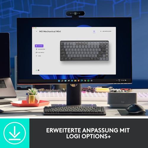 Logitech MX Mechanical Mini juhtmevaba mehaaniline klaviatuur taustvalgustusega, lineaarsed klahvid, Bluetooth, USB-C, macOS, Windows, Linux, Android, metall, Saksa QWERTZ paigutus – Grafiit – pilt 7