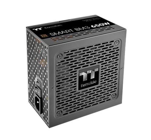 Thermaltake Smart BM3 650W toiteplokk, poolmodulaarne, 80Plus Bronze, PCIe Gen 5 – pakend ja tarvikud