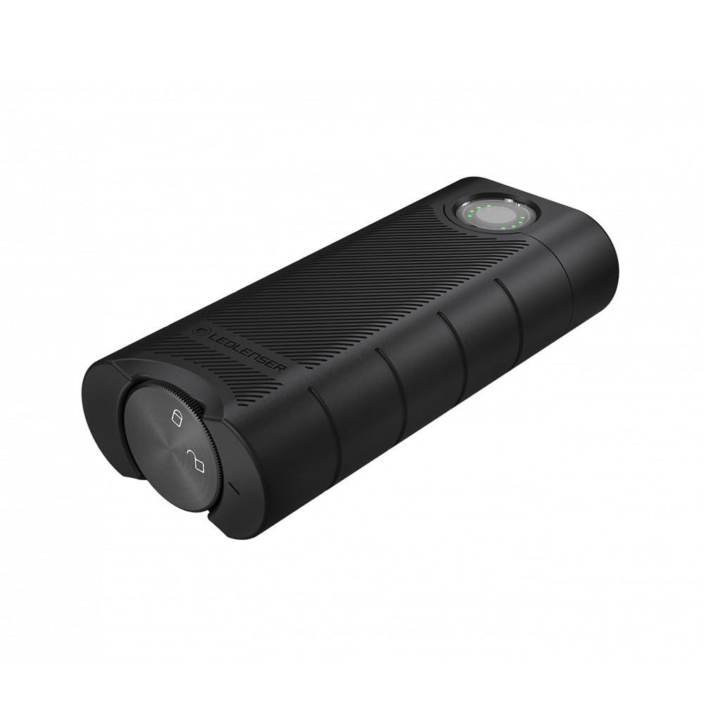 Ledlenser Flex10 Outdoor USB-C toitepank laadija, 2 eemaldatavat liitiumakut tüüp 21700, kiire laadimine, vastupidav korpus, IP65 kaitse tolmu, vee ja lühise eest, laadimis- ja mahtuvuse näidik – kasutusnäide