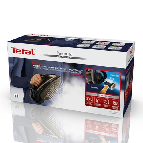 Tefal Puregliss aurutriikraud, 3000 W, 280 g/min. aurupahvak, 0-50 g/min. muudetav aur, vertikaalaur, Durilium AirGlide Autoclean tald, Micro-Calc-filter, must/kuld, FV8064 – pilt 9