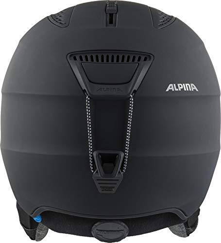 ALPINA GRAND LAVALAN – Jätkusuutlik, Turvaline ja Kohandatav Suusakiiver Lambavillast Sisepolstriga Täiskasvanutele, must matt, 57-61 cm – kasutusnäide