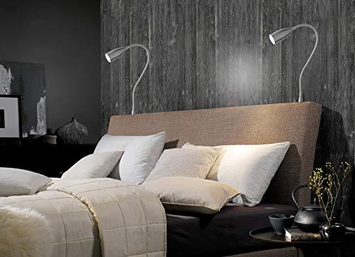 Fischer & Honsel | Voodi valgusti Flex, Sten | žestijuhtimisega hämardatav | 1x LED 5 vatti, 3000 Kelvinit, 420 luumenit | EEK: G | 30702, Hõbedane – pilt 7