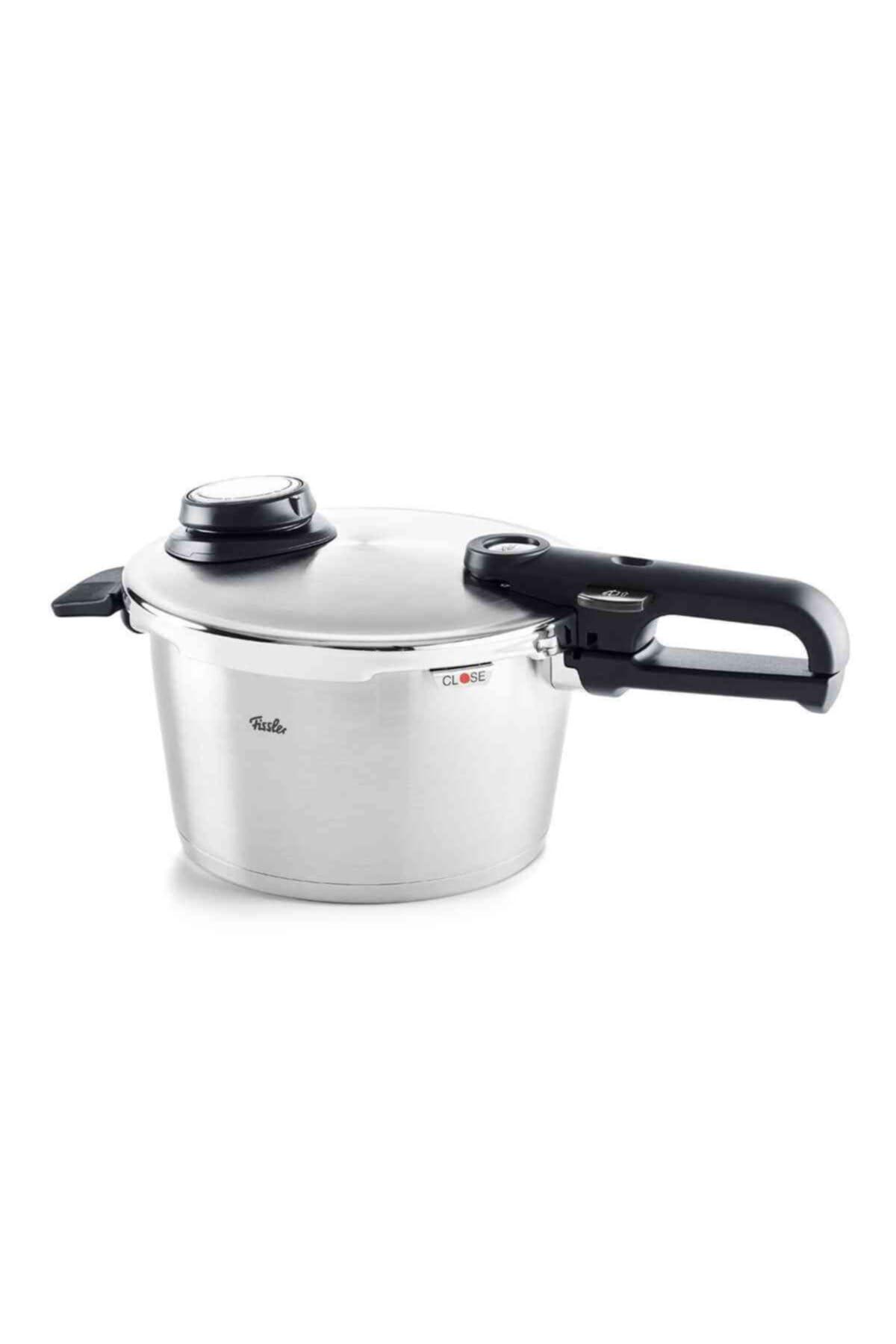 Fissler Vitavit Premium kiirkeedupott (4,5 L, Ø 22 cm) – roostevabast terasest aurupott, 4 küpsetusrežiimi, kaasas sisestuskorv – Induktsioon, Hõbedane