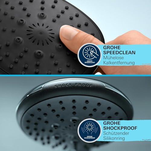 GROHE Vitalio 250 – Veesäästlik dušisüsteem – 8 l/min (2 pihustusrežiimi, pööratav peadušivarre, 38°C ohutuslukk, katlakivivastane süsteem), kandiline, kroom, 26696001 – pilt 11