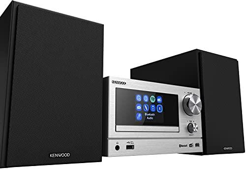 KENWOOD M-7000S-S – Nutikas mikromuusikakeskus internetiraadio, DAB+, CD/USB ja audiovoogedastusega, hõbedane – pakend ja tarvikud