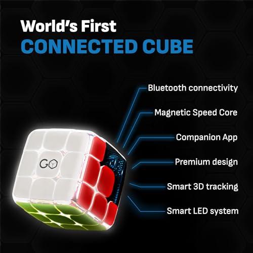 GoCube Full-Pack – nutikas Bluetooth-ühendusega elektrooniline kiirkuubik – auhinnatud 3×3 magnetiline nuputamiskuubik koos interaktiivse rakendusega – pakend ja tarvikud
