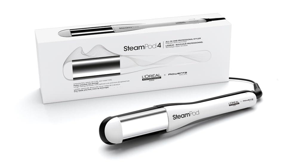 L’Oréal Professionnel SteamPod 4 – Kõik-ühes aurujuuksestiiler, professionaalne sirgendaja auru tehnoloogiaga, sobib igale juuksetüübile