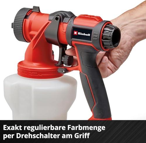 Einhell akutoitega värvipihustussüsteem TE-SY 18/90 Li-Solo Power X-Change (18 V, 1000 ml/min voolukiirus, 1200 ml mahuti, reguleeritav õhu- ja värvikogus, lisatarvikutega, ilma akuta) – pilt 9