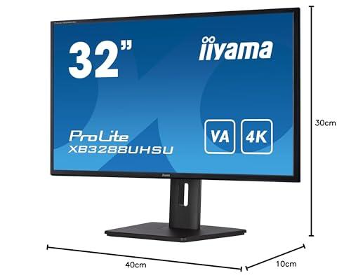iiyama ProLite XB3288UHSU-B5 80cm 31,5″ VA LED Monitor 4K UHD HDMI DP USB3.0 Pip HDR kõrguse reguleerimine FreeSync must – pilt 11