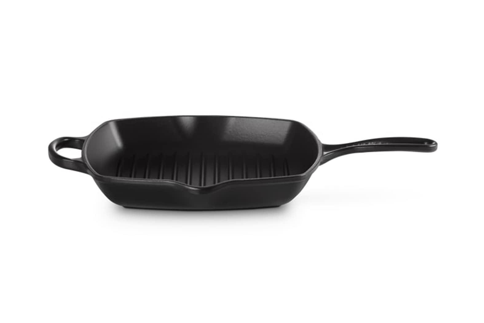 Le Creuset Signature malmist grillpann, ruudukujuline, 26 cm, sobib kõigile pliiditüüpidele, sealhulgas induktsioonile, 2,86 kg, must matt – lisavaade